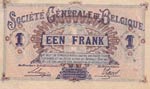 Belgium, 1 Franc, 1915, XF, p86a