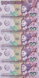 Turkmenistan, 20 Manat, ... 
