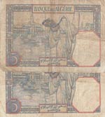 Algeria, 5 Francs, 1940/1941, VF, p77a; ... 