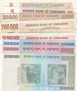 Zimbabwe, (Total 9 banknotes)