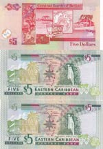 Mix Lot, 5 Dollars, UNC, (Total 3 banknotes)