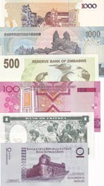 Mix Lot, UNC, (Total 6 banknotes)