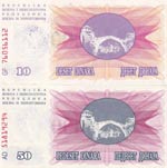 Bosnia - Herzegovina, 10.000-50.000 Dinara, ... 
