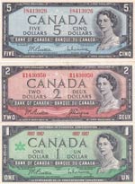 Canada, 1-2-5 Dollars, ... 