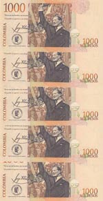Colombia, 1.000 Pesos, 2016, UNC, p456u, ... 