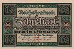 Germany, 10 Mark, 1920, ... 