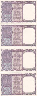 India, 1 Rupee, 1965, UNC, p76c, (Total 4 ... 