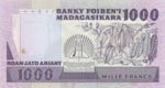 Madagascar, 1.000 Francs=200 Ariary, ... 