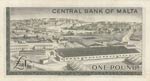 Malta, 1 Pound, 1967, AUNC, p29a  Queen ... 