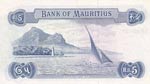 Mauritius, 5 Rupees, 1967, XF, p30c Queen ... 
