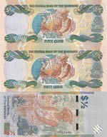 Bahamas, 1/2 Dollar, (Total 3 banknotes) ... 