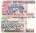 Peru, 50.000-100.000 Intis, 1988/1989, UNC, ... 