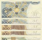Poland, 50-500-500-1.000-1.000 Zlotych, ... 