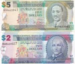 Barbados, 2-5 Dollars, ... 