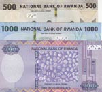 Rwanda, 500-1.000-2.000 Francs, 2014/2019, ... 
