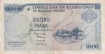 Belgian Congo, 1.000 Francs, 1958, VF, p35  