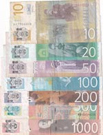 Serbia, 10-20-50-100-200-500-1.000 Dinara, ... 