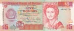 Belize, 5 Dollars, 1990, ... 