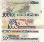 Brazil, UNC, (Total 4 banknotes) 50 ... 