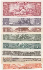Brazil, 1955/1967, (Total 8 banknotes) 1 ... 