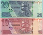 Zimbabwe, 10-20 Dollars, ... 