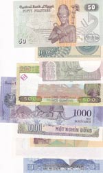 Mix Lot, UNC, (Total 9 banknotes) Bhutan 1 ... 