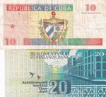 Mix Lot, (Total 2 banknotes) Finland, 20 ... 