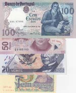 Mix Lot, (Total 4 banknotes) Portugal, 1.000 ... 