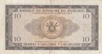 Burundi, 10 Francs, 1964, XF(-), p9a  