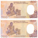 Congo Republic, 500 Francs, 1987,1991, UNC, ... 