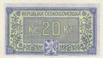 Czechoslovakia, 20 Korun, 1945, AUNC, p61  