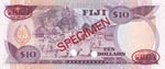 Fiji, 10 Dollars, 1980, UNC, p79s, SPECIMEN  ... 