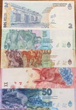 Argentina, 2-5-10-20-50 Pesos, (Total 5 ... 