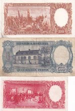 Argentina, 10-100-500 Pesos, (Total 3 ... 