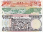 Fiji, 1-2-5 Dollars, 1983/1988, UNC, p86; ... 