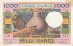 French Somaliland, 1.000 Francs, 1952, UNC, ... 