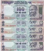 India, 100 Rupees, 1997, ... 