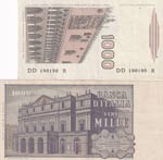 Italy, 1.000 Lire, (Total 2 banknotes) 1969, ... 