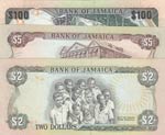 Jamaica, 2-5-100 Dollars, 1990/1991/1991, ... 