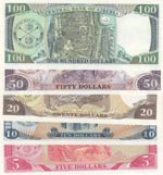 Liberia, 5-10-20-50-100 Dollars, (Total 5 ... 