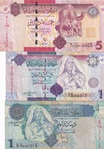 Libya, 1-1-5 Dinars, ... 