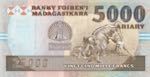 Madagascar, 25.000 Francs=5.000 Ariary, ... 