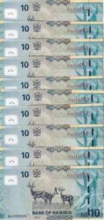 Namibia, 10 Namibia Dollars, 2013, UNC, ... 