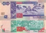 Belize, 1-2 Dollars, 1990, UNC, p51; p52