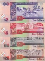 Belize, 2-5-10-20 Dollars, 2007, UNC, p66; ... 
