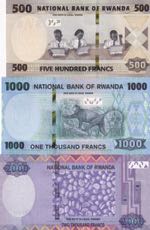 Rwanda, 500-1.000-2.000 Francs, 2014/2019, ... 