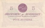 Seychelles, 5 Rupees, 1954, UNC(-), p11a