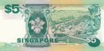 Singapore, 5 Dollars, 1989, UNC, p19