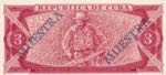 Cuba, 3 Pesos, 1984, UNC, p107s2, SPECIMEN
