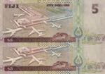 Fiji, 5 Dollars, 2002, UNC, p105b, (Total 2 ... 